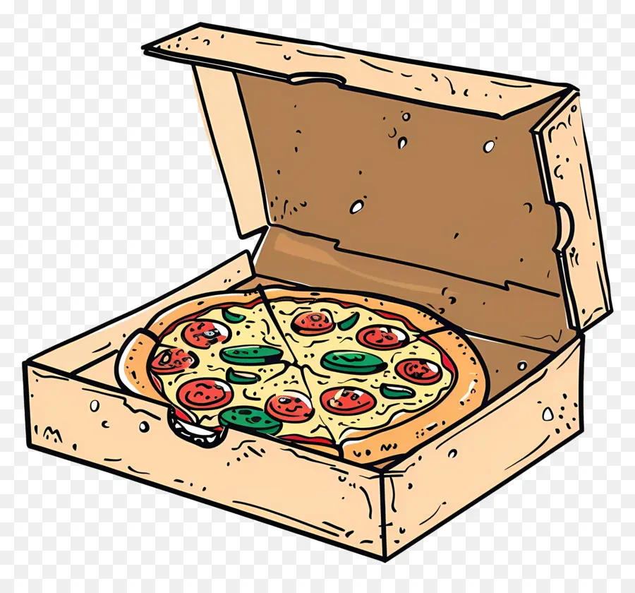 Caja Con Pizza，Pizza PNG