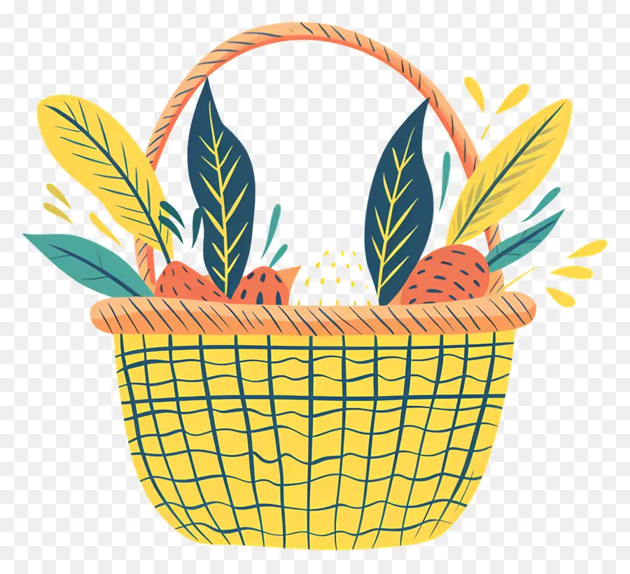 Canasta De Pascua，Arreglo De Flores PNG