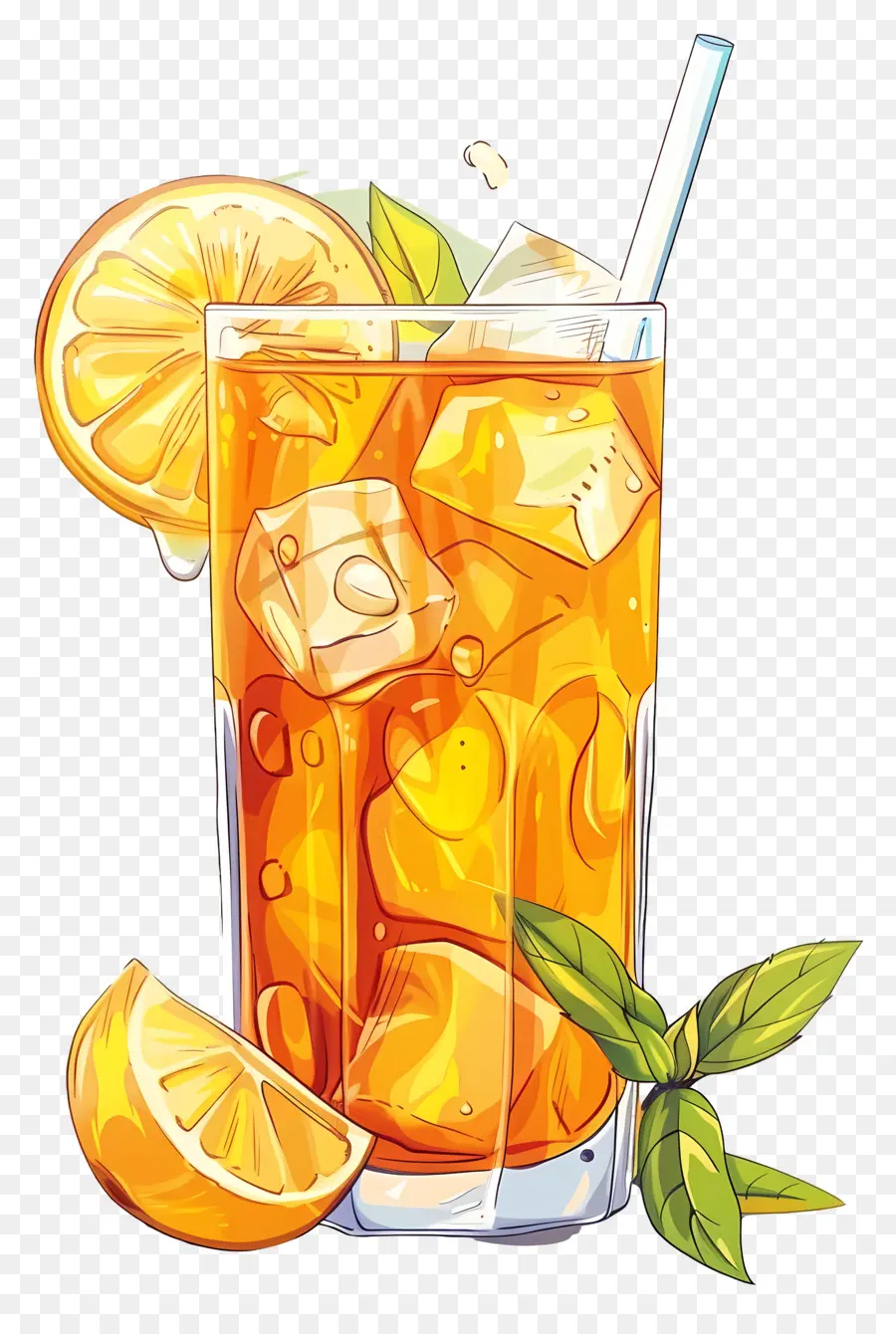 Té Helado，Jugo De Naranja PNG