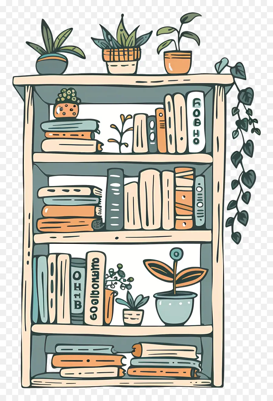 Estantería，Bookshelf PNG