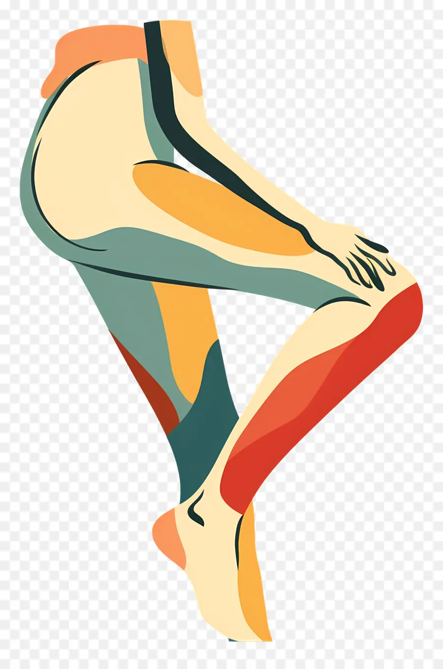 El Dolor De Rodilla，Figura Femenina PNG