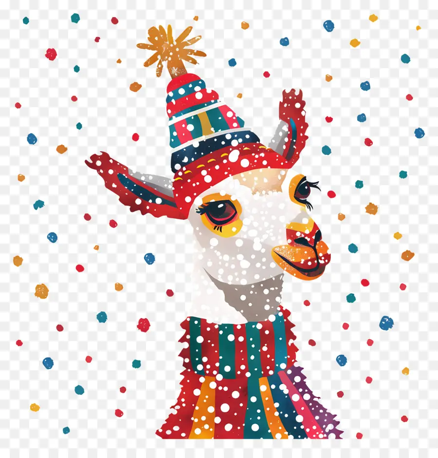 Llama De Navidad，Llama PNG