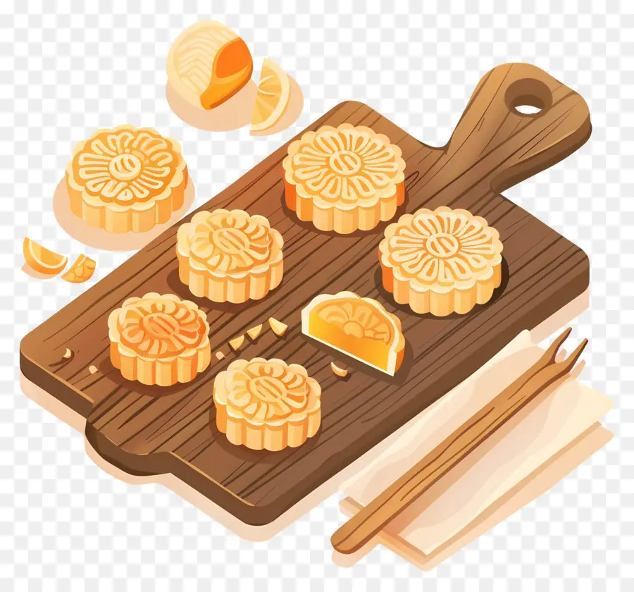 Mooncake，Tabla De Cortar PNG