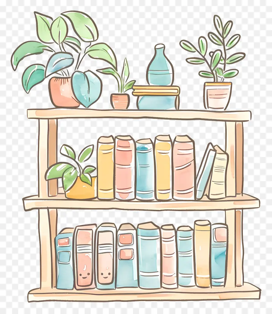 Estantería，Bookshelf PNG