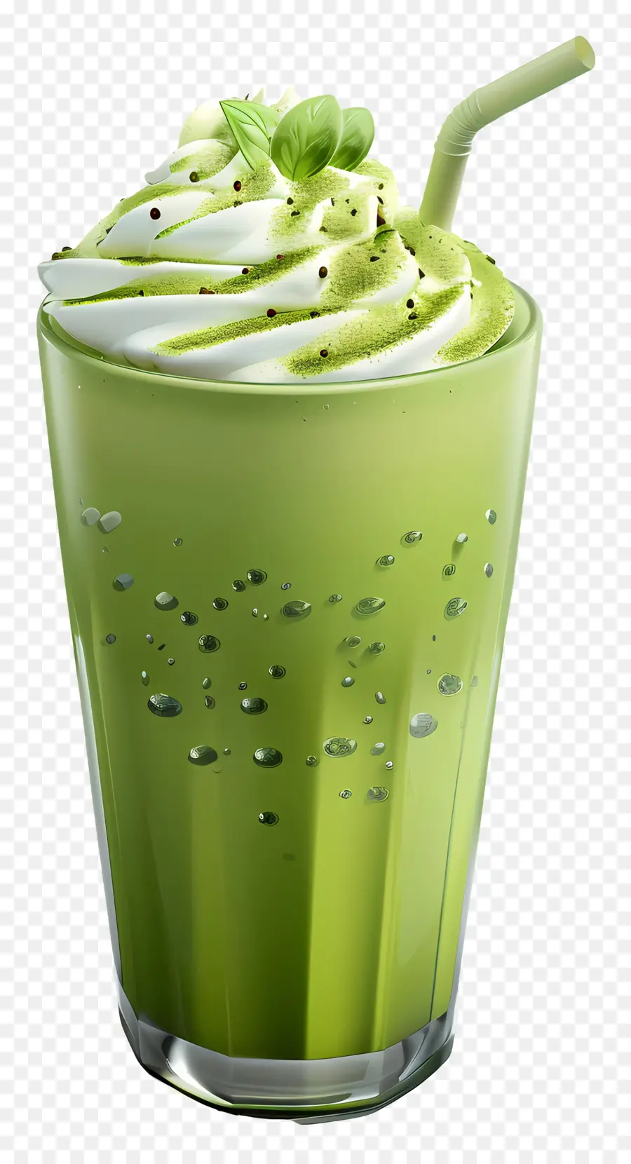 Beber Té Matcha，Green Tea Latte PNG