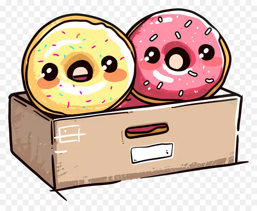 Caja Con Donas，Donas PNG