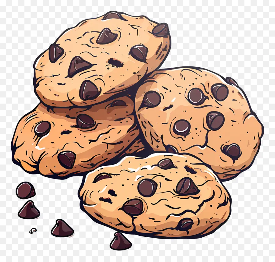 Galletas Con Chispas De Chocolate，Los Productos Horneados PNG