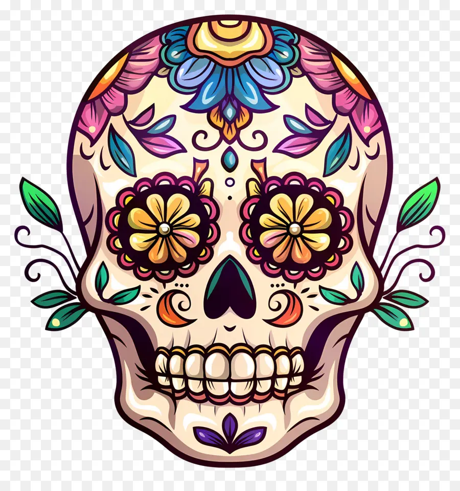 Cráneo Del Azúcar，Calaveras De Azúcar PNG