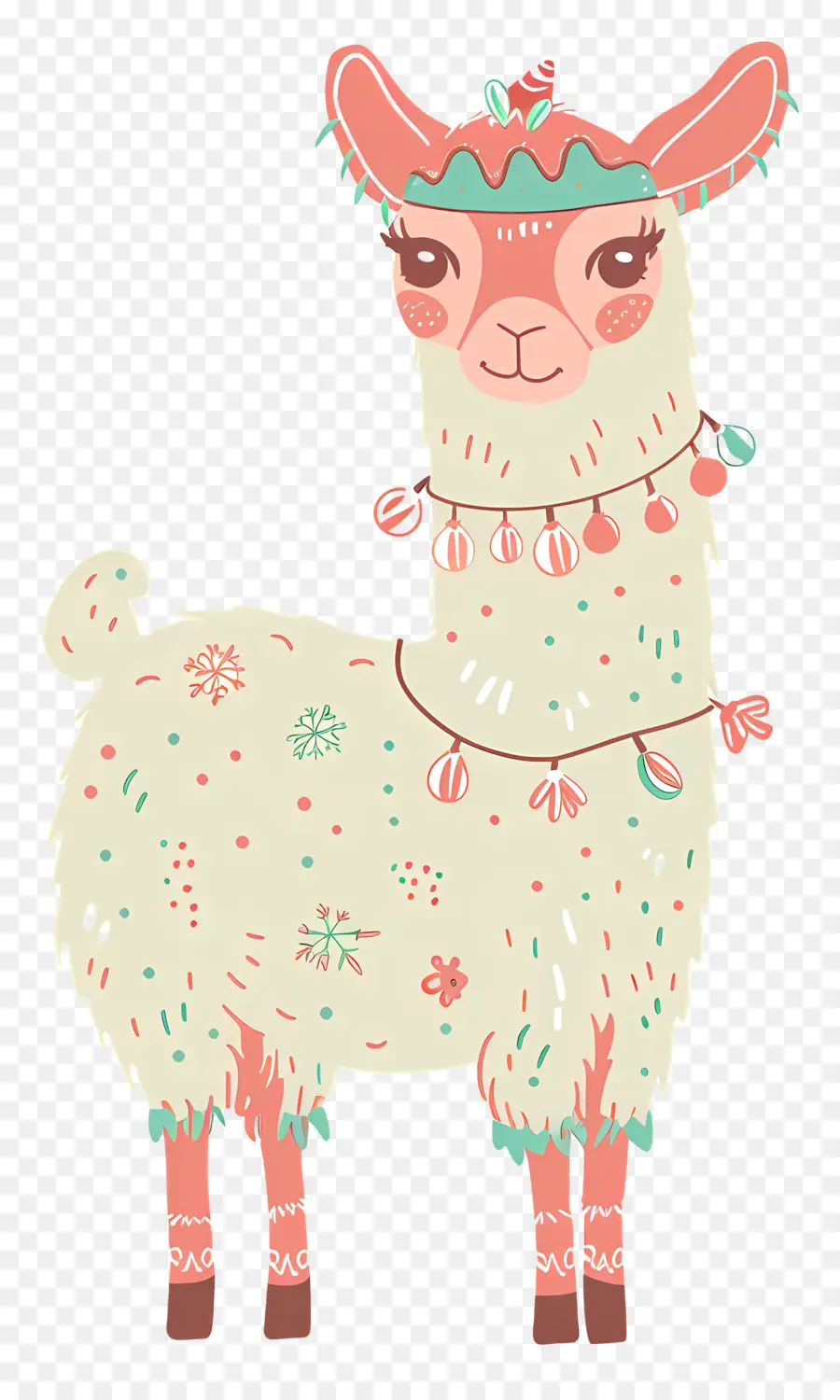 Llama De Navidad，Llama PNG