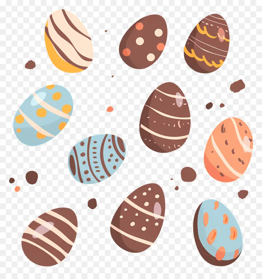 De Pascua De Chocolate，Los Huevos De Chocolate PNG