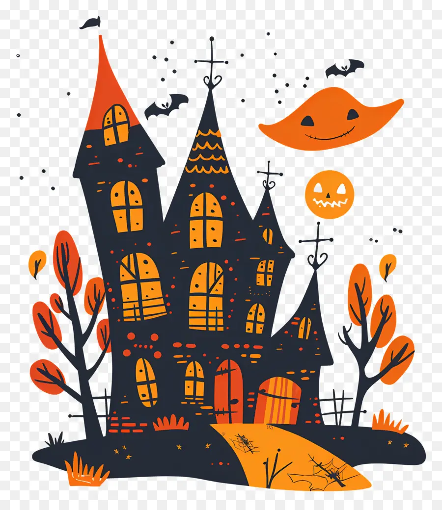 Castillo De Halloween Espeluznante，La Casa Encantada PNG