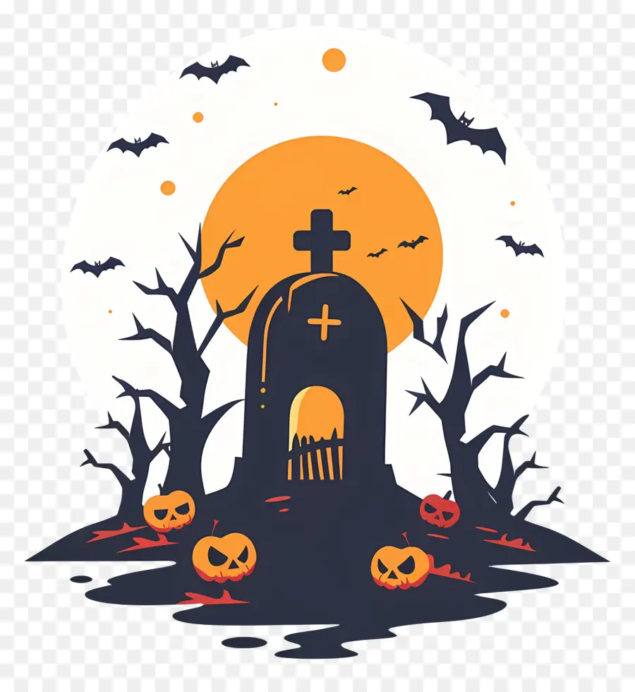 Tumba De Halloween，Encantada Cementerio PNG