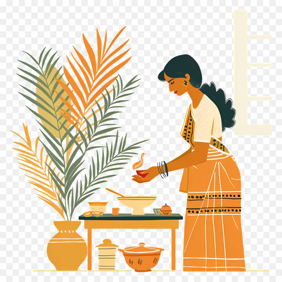 Ama De Casa India，La Cocina PNG