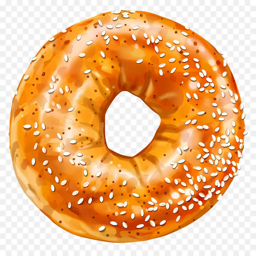 Bagel，Las Semillas De Sésamo PNG