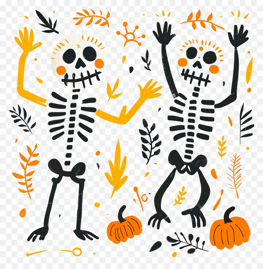 Esqueletos De Halloween，Los Esqueletos PNG