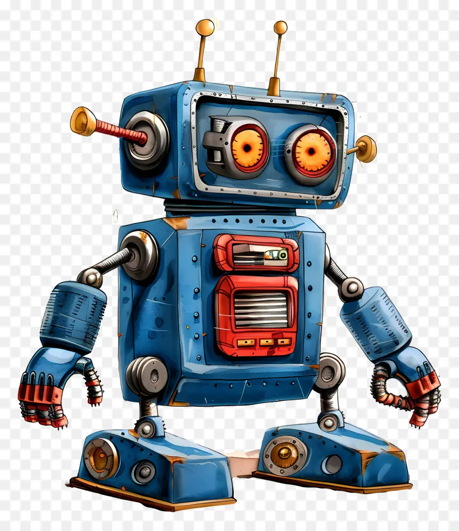 Robot，Azul PNG