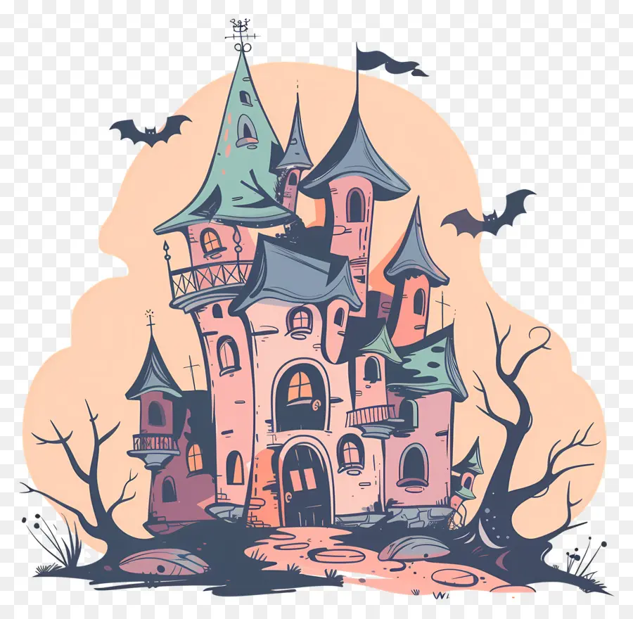 Castillo De Halloween Espeluznante，La Arquitectura Gótica PNG