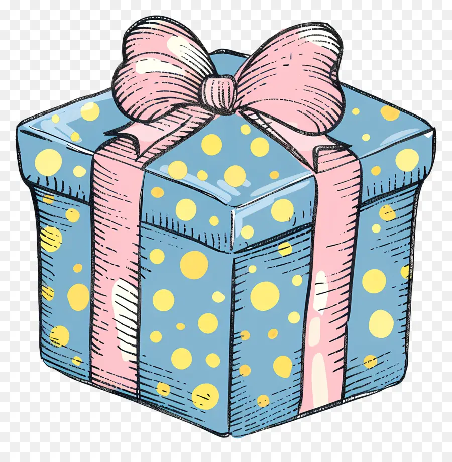 Azul Caja De Regalo，Caja De Regalo PNG