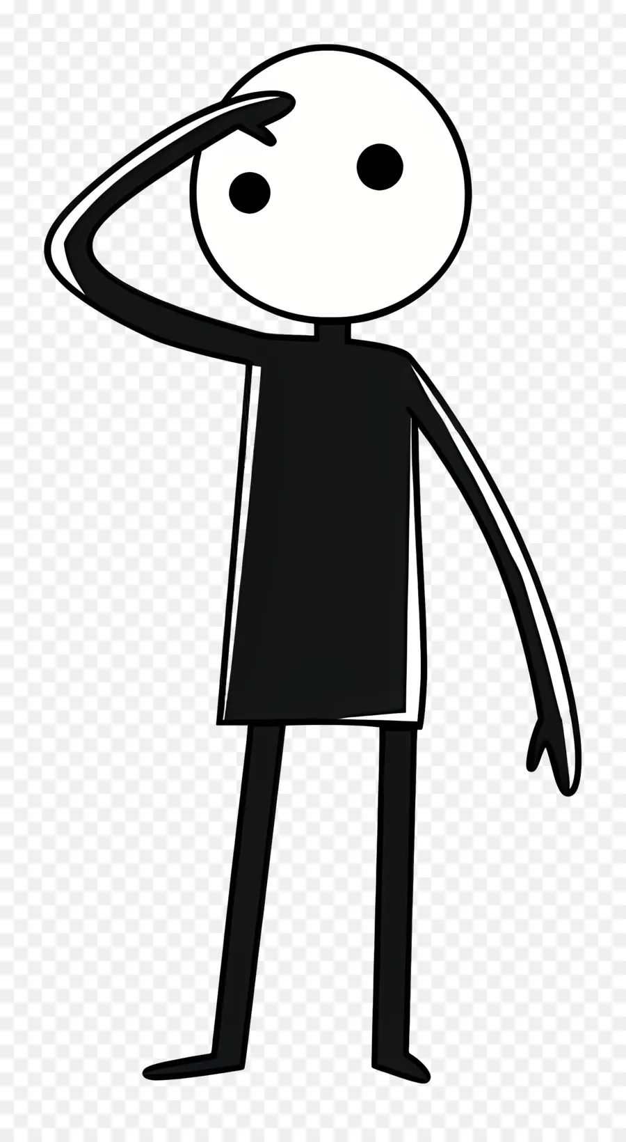 Stickman Saludando，La Tristeza PNG