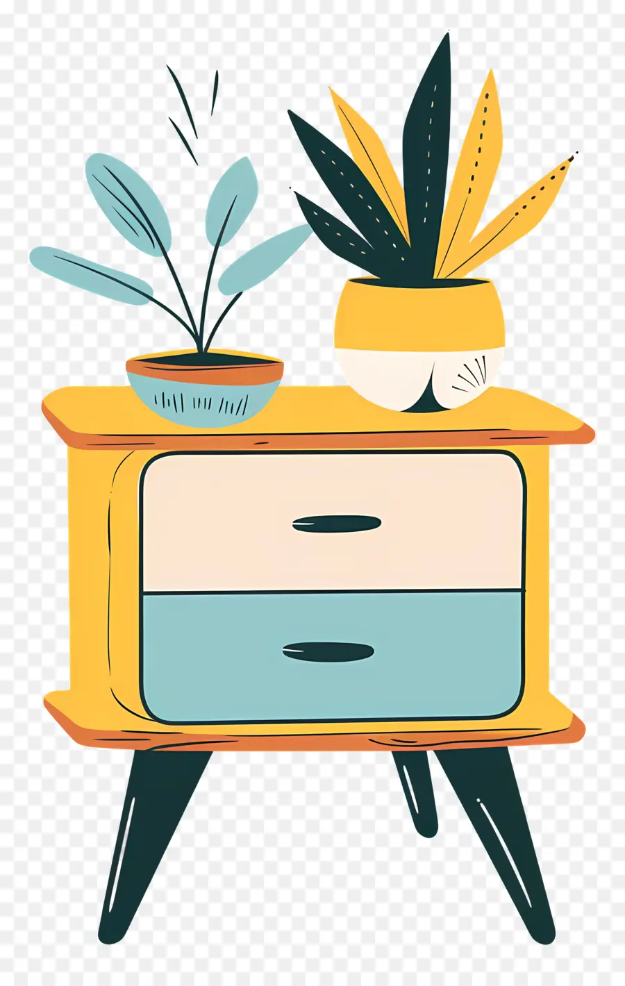 Bedside Table，Planta En Maceta PNG