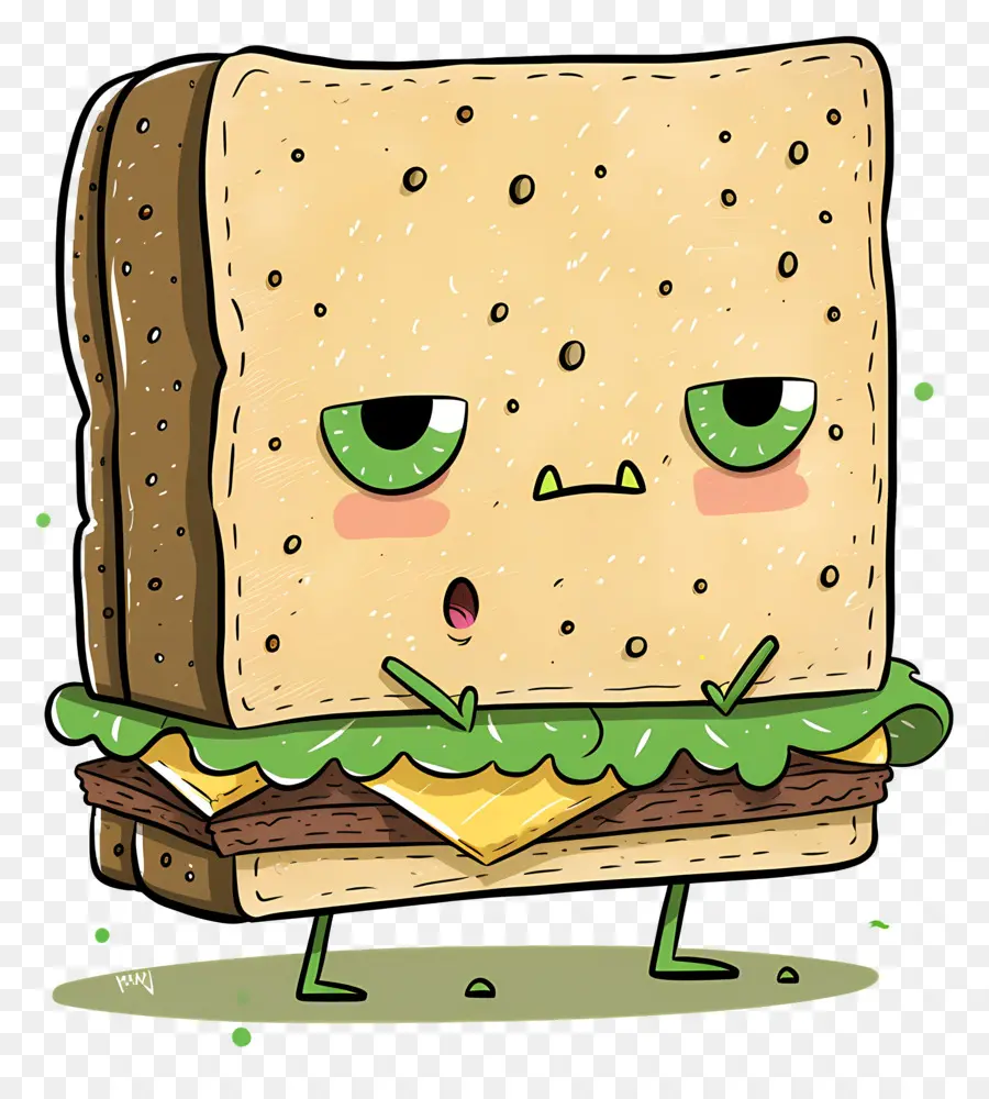 Sándwich De Dibujos Animados，Exterior De Pan PNG