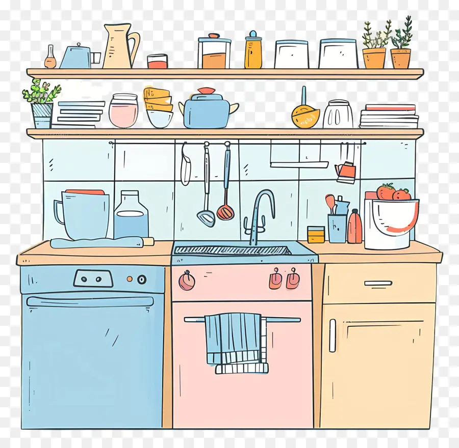 Cocina，Refrigerador PNG