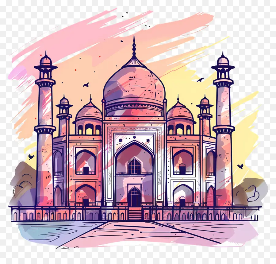 El Fuerte De Agra，Taj Mahal PNG