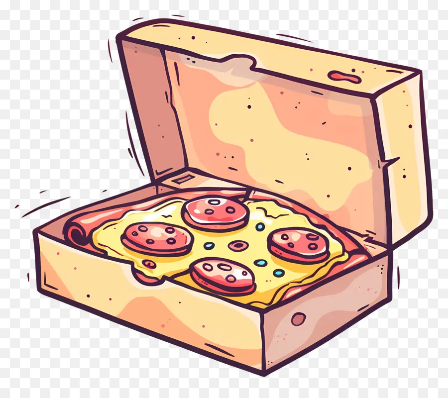 Caja Con Pizza，Pizza PNG