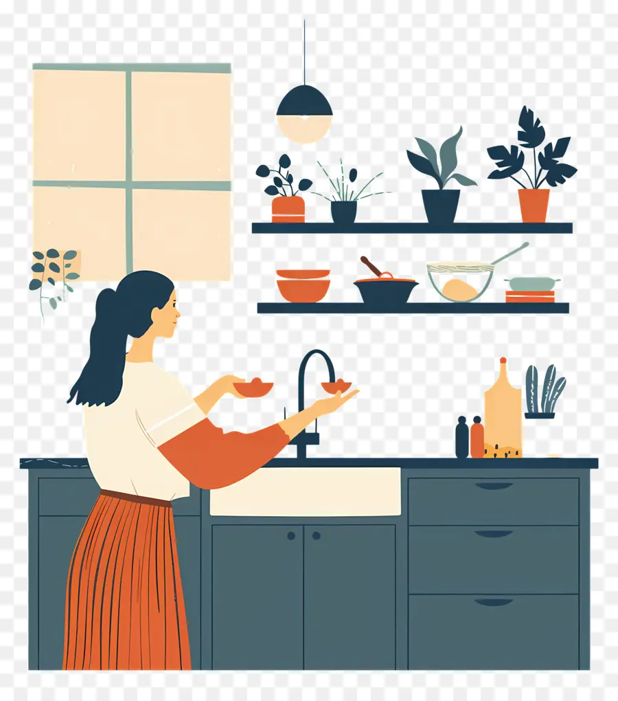 Mujer En La Cocina，Cocina PNG