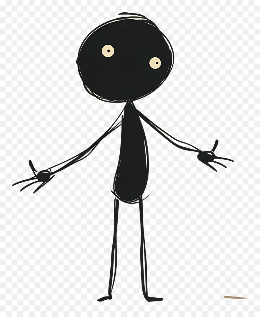 Stickman Confundido，Figura De Palo PNG