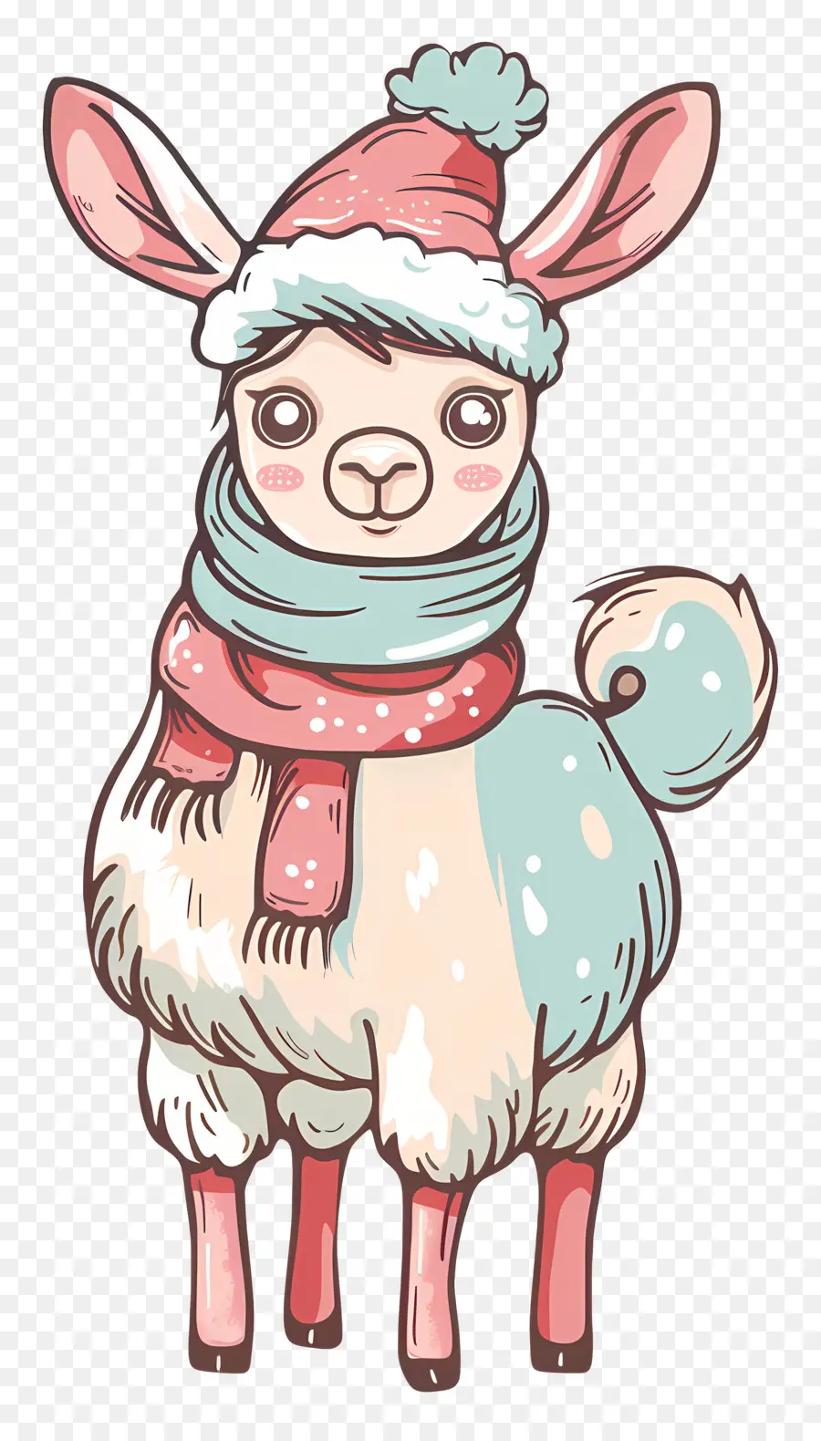 Llama De Navidad，De Dibujos Animados De La Llama PNG