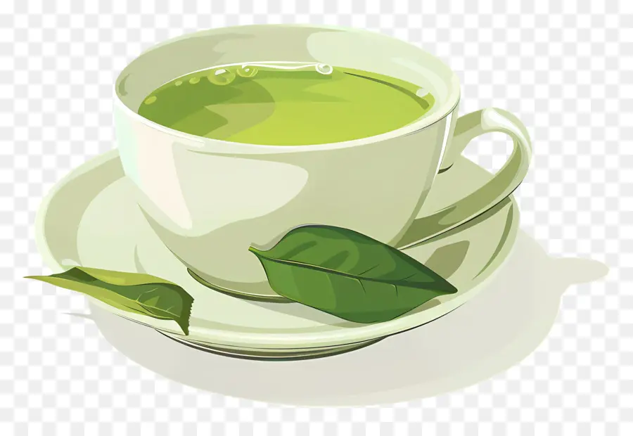 Té Verde，Las Hojas De Té PNG