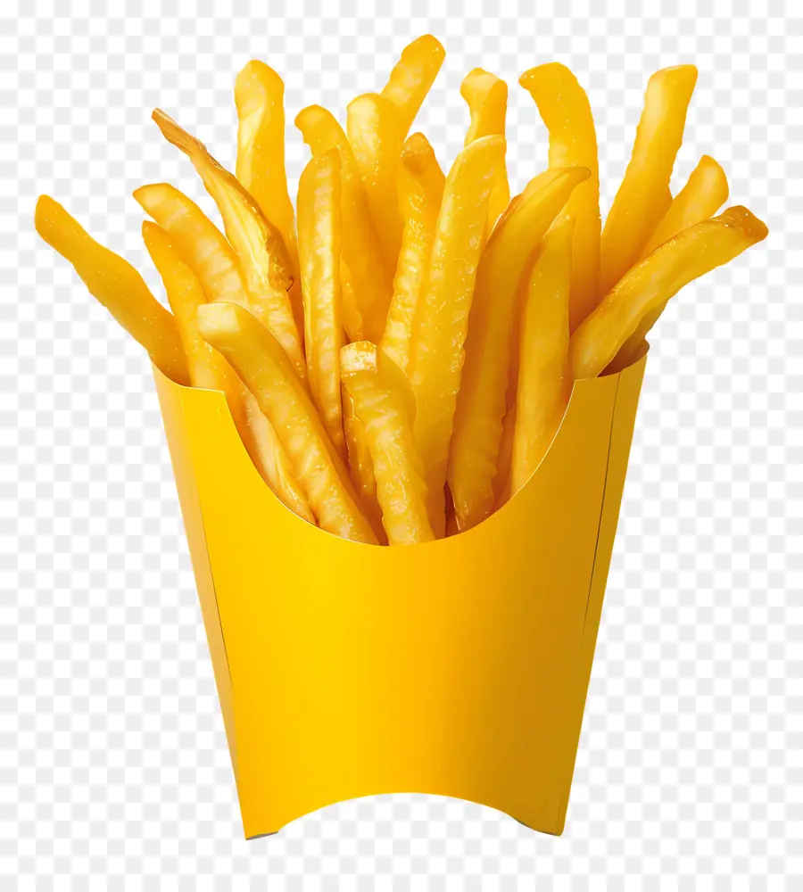 Las Papas Fritas，Recipiente Amarillo PNG