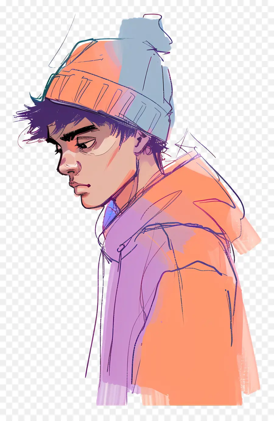 Chico Con Gorro，Joven PNG