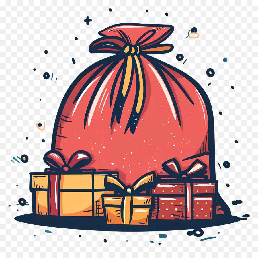 Christmas Presenta，Bolsa De Regalo PNG