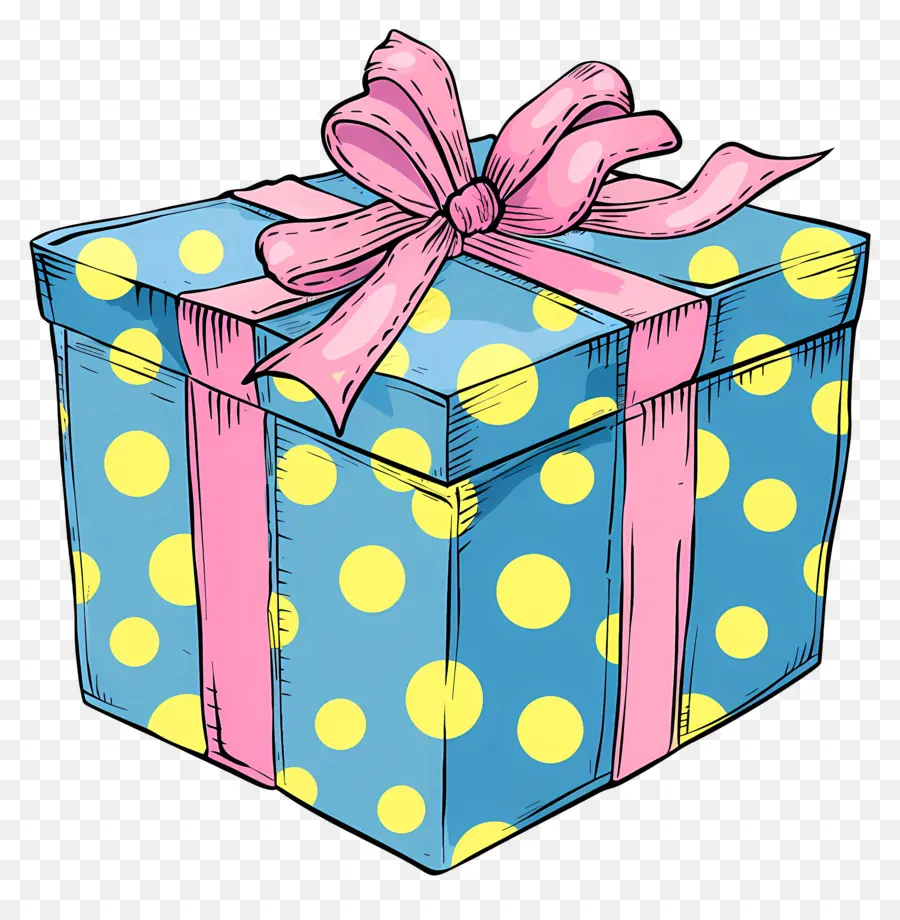 Azul Caja De Regalo，Caja De Regalo PNG