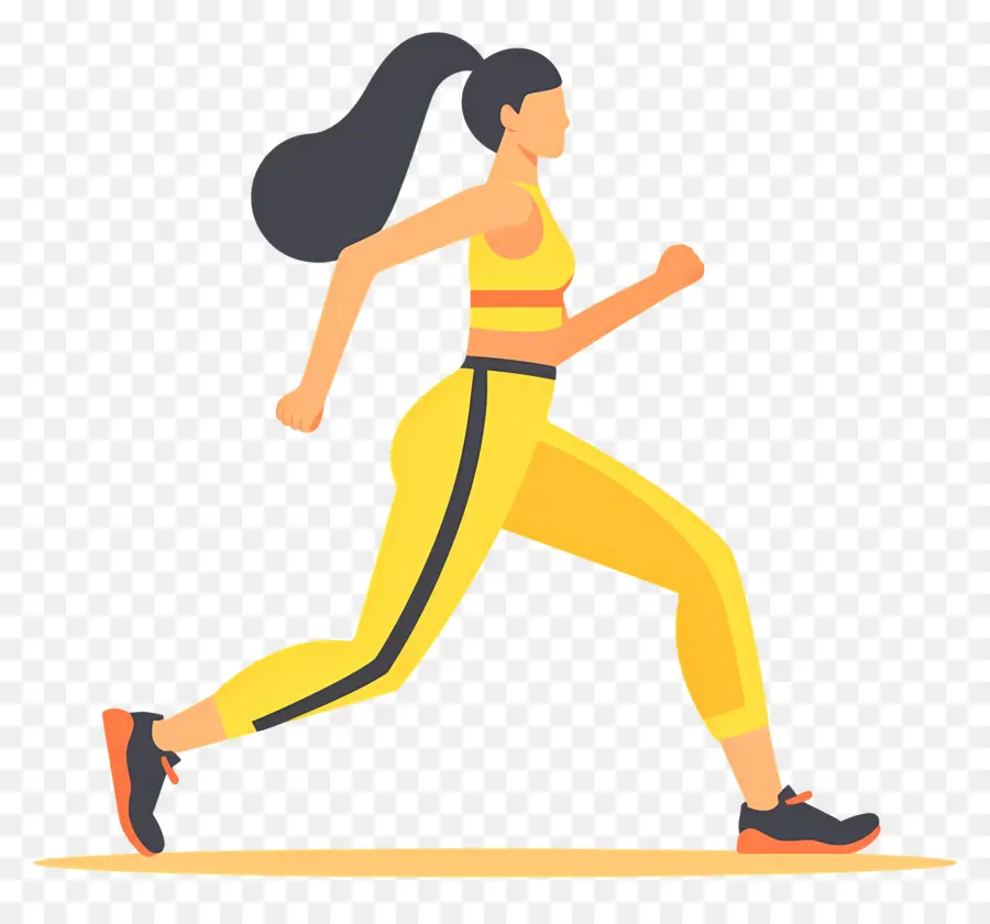 Ejercicio，Runner Mujer PNG