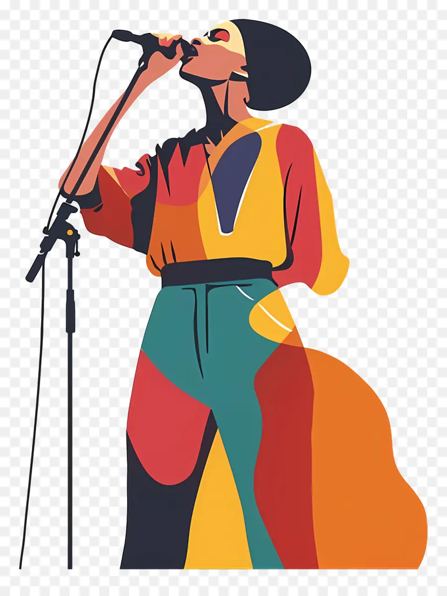 Cantante Femenina Cantando，Mujer PNG