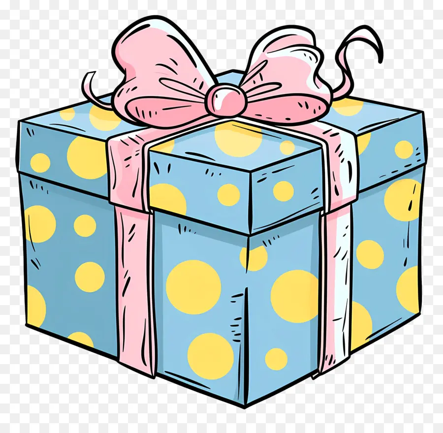 Azul Caja De Regalo，Caja De Regalo PNG