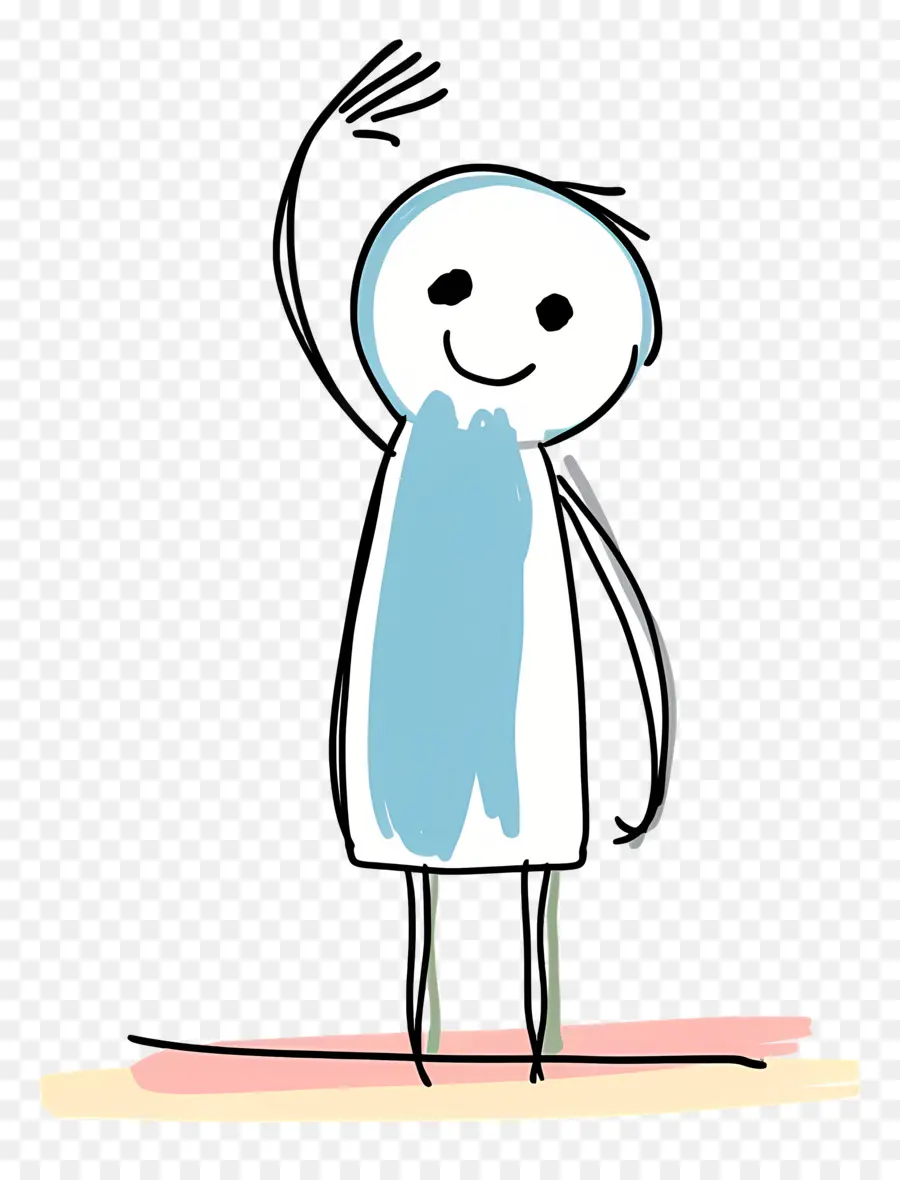 Stickman Saludando，Hombre PNG