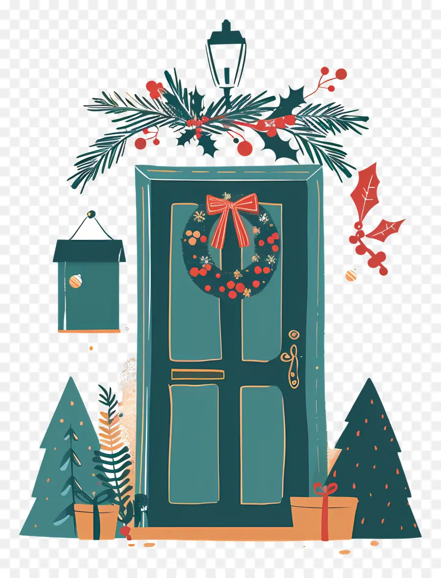 La Navidad De La Puerta，Decoraciones De Navidad PNG