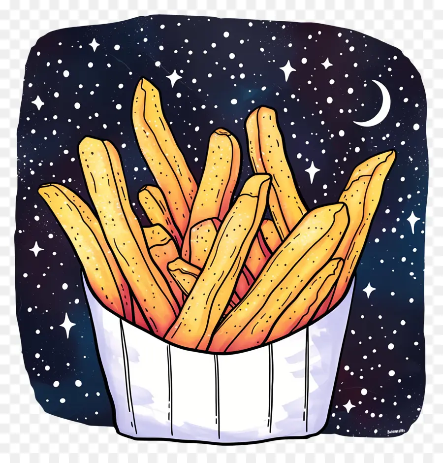 Las Papas Fritas，Handdrawn PNG