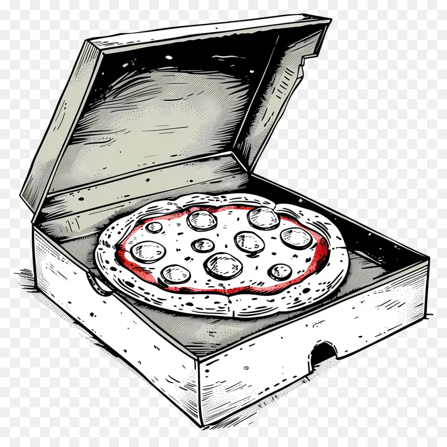 Caja Con Pizza，Pizza PNG