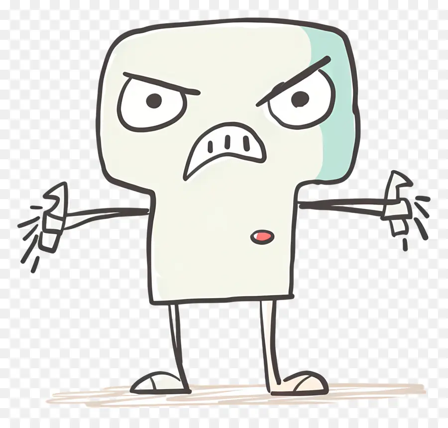 Enojado Stickman，Personaje De Dibujos Animados PNG