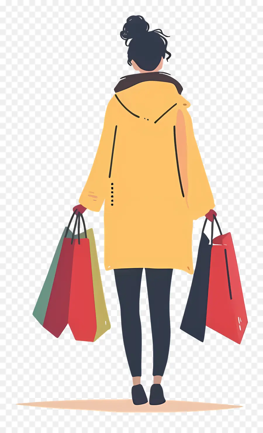 Mujer Con Bolsas De Compras，Mujer PNG