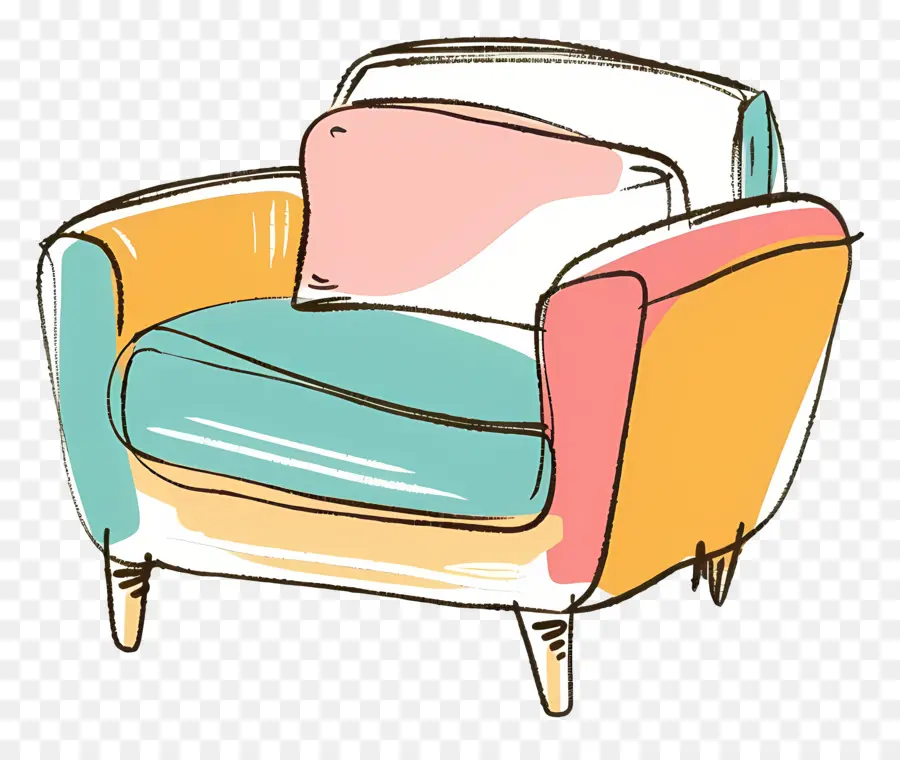 Sillón，Sillón Colorido PNG