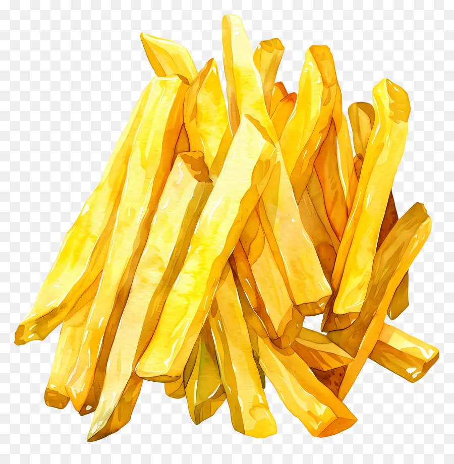 Las Papas Fritas，Acuarela PNG