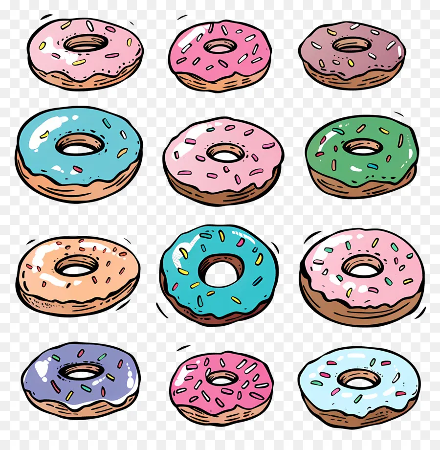 Donuts，Color PNG