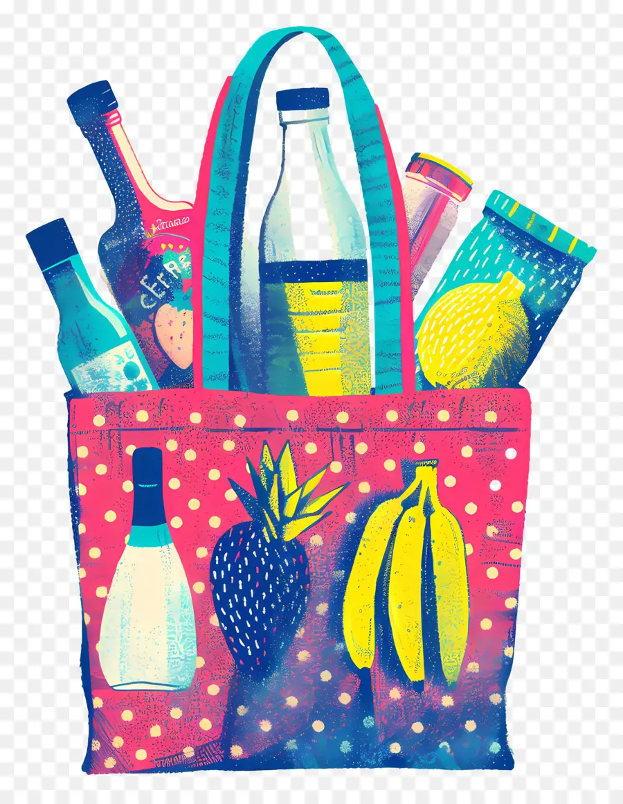 Bolsa De Comestibles，Bolso De Lunares PNG