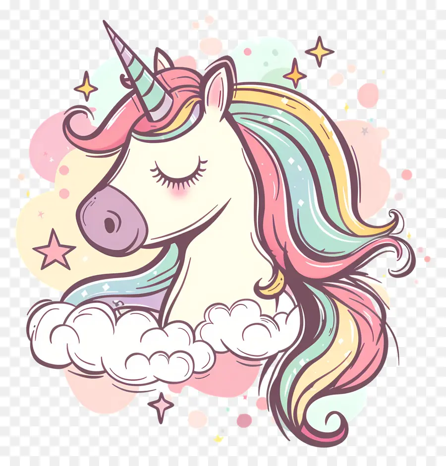 Unicornio Con Arco Iris，Unicornio PNG